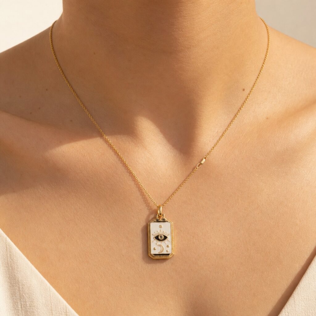 Inner Compass Evil Eye Necklace