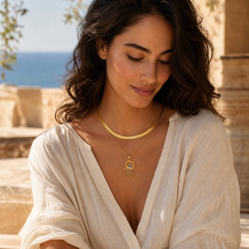 Protected Soul Hamsa Necklace