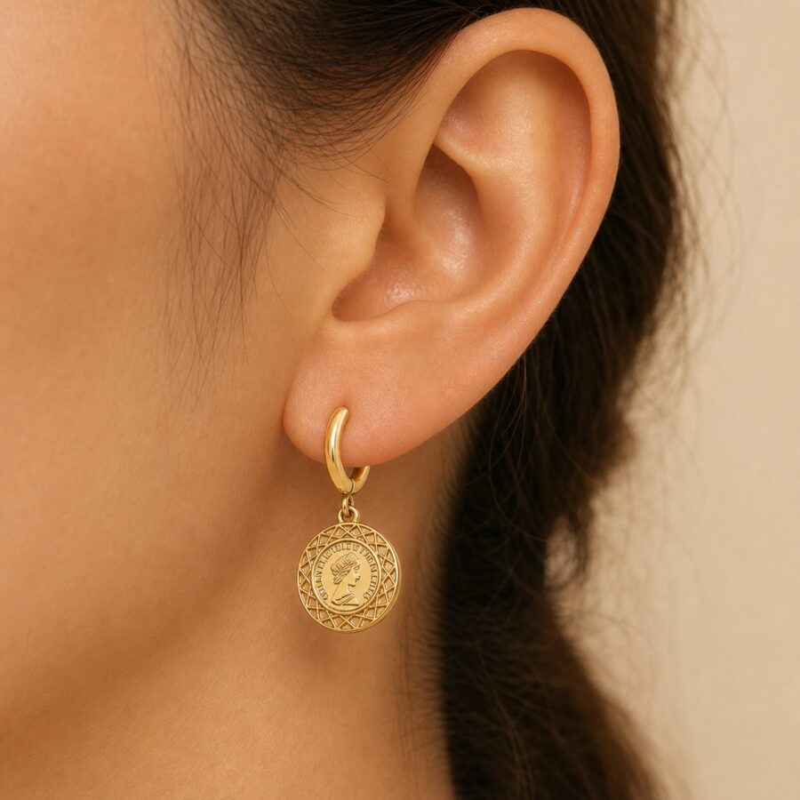 Royal Echo Coin Hoops