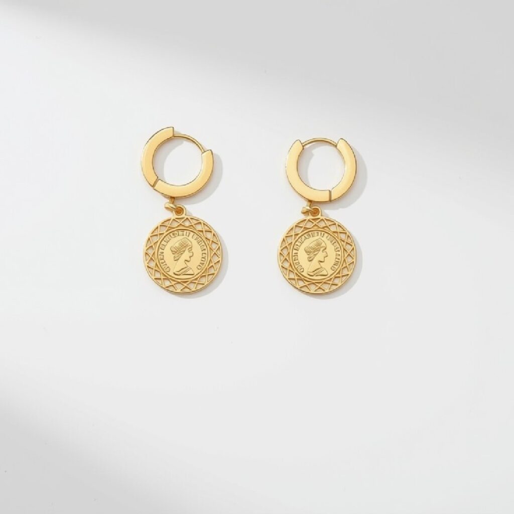 Royal Echo Coin Hoops